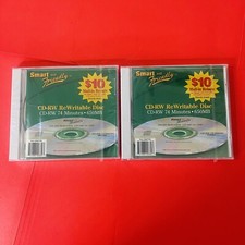 Two Smart & Friendly CD-RW ReWritable Disc CD-RW 74 Minutes 650MB NOS SEALED picture
