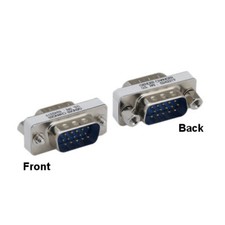 [10X] HD15 Male to Male Mini Adapter VGA 15 Pin Low Profile Changer for Video picture