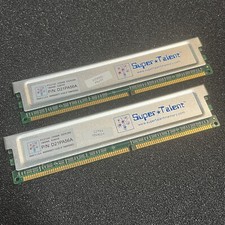 2pcs Super Talent D21PA56A 256MB DDR 266MHZ PC2100 184-PIN MEMORY picture