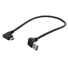 chenyang USB 3.0 to C 90 Degree Down Angled Data Extension 0.3M, Black picture