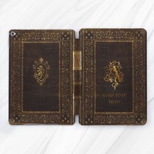 Custom Text Monogram Old Book Case For iPad 10.2 10.9 Air 13 Pro 9.7 11 Mini 7 picture