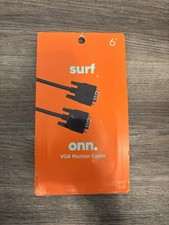 ONN VGA Monitor Cable Black 6' Connects PC or Laptop up to 1080p Resolution picture