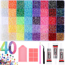 41000Pcs Resin Jelly Rhinestones for Bedazzling Kit 3Mm | 40 Colors Starter Beda picture