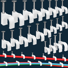 400 Pcs Cable Clips 4/6/8/10Mm Nail in Cable Clips with Steel Ethernet Cable Cli picture