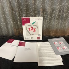Apple Macintosh Lotus 1-2-3 123 Release 1.1 Manual & Box Vintage - No Disks - picture