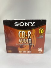 Sony CD-R Music 10 Pack 80 min Discs w/ Cases  Sealed picture