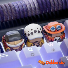 Anime Keycaps One Piece - Luffy - Zoro - Sanji - Usopp - WhiteBeard - Ace picture