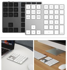 Wireless Numeric Keyboard Aluminium 34 Key BT Number Keypad Rechargeable J8S9 picture
