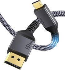 VESA Certified USB C to DisplayPort 1.4 Cable 8K 60Hz 4K 144Hz Nylon Build 6.6FT picture