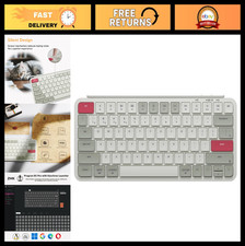 Ultra-Slim Wireless Bluetooth Keyboard for Mac, Windows, Linux - Retro Red, ZMK/ picture