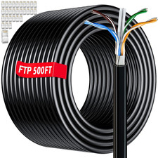 Cat 6 Outdoor Ethernet Cable 500Ft , FTP Cat 6 Shielded Ethernet Cable Bulk picture