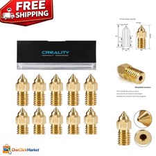 Durable 10 PCS 0.4mm Brass Nozzle Kit - For Ender 3 & Compatible Filaments picture
