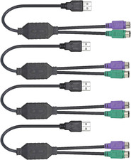 PS/2 to USB Adapter 4Pack Female to Male Converter Cable picture