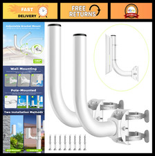 Universal Wireless Bridge Mounts 2-Pack, Adjustable J Pole for Outdoor Antenna & picture