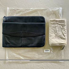 Vintage NOS Levenger Montage Briefolio Black Leather Tablet Portfolio AL12300 picture