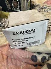 Box 10 Data Comm Electronics 20-1542 Decor Plate Insert For 1 Keystone White picture