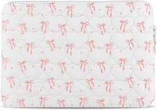 Sleeve for 13-15 Inch Laptop Cute Quilted Protective Case with Padded Bow picture