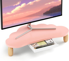 Monitor Stand Riser,Cloud-Shaped Sturdy Wood 16.5In Computer Monitor Riser Wirh picture