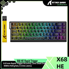 ATTACK SHARK X68 HE Wired Rapid Trigger Keyboard 60% Wired 8KHz Magnetic Switch picture