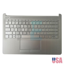 For HP Pavilion 14-CF Palmrest Non-Backlit Keyboard w/Touchpad Silver L48648-001 picture