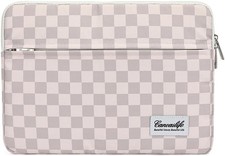 Neutral Checker Pattern Laptop Sleeve 15 Inch 15.6 Inch Waterproof Shockproof Ca picture