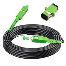 15 Meters SC/APC to SC/APC Fiber Optic Internet Cable, Armored Single Mode Pa... picture