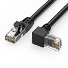 90 Degree CAT6 Ethernet Cable 10 Foot UPangle Right Angle RJ45 Cord 10' picture
