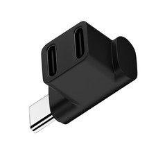 NFHK 10Gbps USB3.0 Type C Male to Dual Female Power Data Splitter Black picture