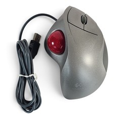 Logitech TrackMan Wheel Mouse T-BB18 Optical Trackball Mouse Dark Silver picture
