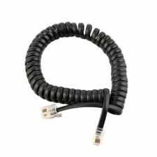 Telephone Handset Cord 1.2ft Spiral Coiled RJ9 4P4C Phone landline Jack Cords picture
