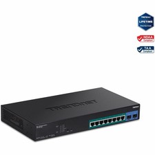 Trendnet TPE1021WS 10-Port Gigabit Web Smart PoE+ Switch Black picture