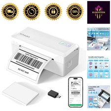 Effortless Bluetooth Shipping Thermal Label Printer - Portable 4x6 Label Maker picture