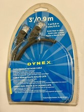 Dynex CAT6 RJ45 Premium Network Cable Ethernet Ring Male to Male 3' 0.9 BNIB picture