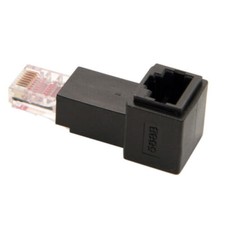 8P8C FTP STP UTP Cat 5e Male to Female Lan Ethernet  Adapter Up Angled 90 Degree picture