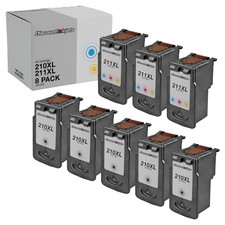 8PK BLACK COLOR Set for Canon PG-210XL CL-211XL Ink Cartridge PIXMA iP2700 MX420 picture