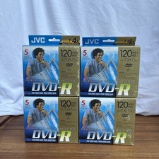 Lot of 4 JVC DVD-R 5 Pack 4.7GB 120 Min 4X Blank Recordable Discs Sealed picture