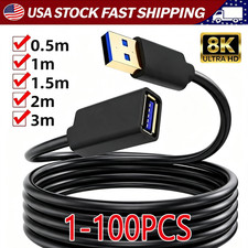 USB3.0 Extension Cable High Speed Extender Cord Adapter TypeA Male to Female Lot picture