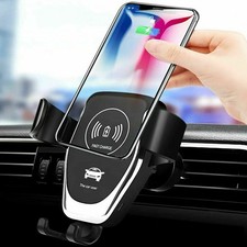 Wireless Fast Car Charger Mount Holder Stand Automatic Clamping Fast Charging picture