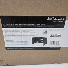 StarTech 6U 12in Deep Wallmounting Bracket for Patch Panel Steel Black Open Box picture