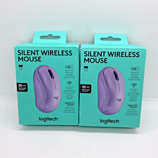 Lot of 2 Logitech M330 Silent Plus Wireless Mouse Purple NEW Sealed picture