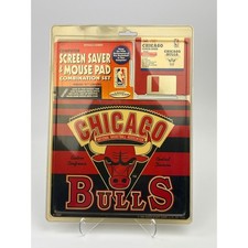 Chicago Bulls Screen Saver Mouse Pad Combo Set Windows 95 NBA 1995  Unopened picture