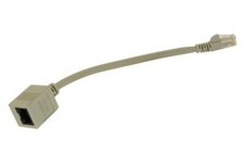 RJ45 Ethernet Crossover Adapter Male to Female Network Cat5 Cat6 8-Inch picture