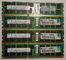 Lot of 4 Samsung 4G (4x4GB) 2Rx4 PC3-10600R Server Memory M393B5170FH0-CH9Q5 picture