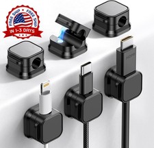 Paquete de 6 clips magnéticos para cables ajustables y suaves Soporte. neuvo. picture