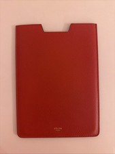 NEW Celine Red Leather iPad Mini Tablet Sleeve Pouch Bag 6”x8” picture
