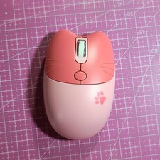 MOFII M3 Wireless Mouse Cute Cat Ear Pink Paw Silent Optical 2.4G Laptop PC Mac picture