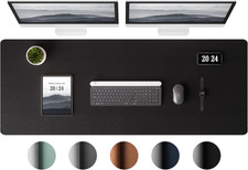 Leather Desk Pad Protector Large Mouse Pad Office Desk Mat Non Slip Waterproof picture