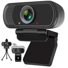 XPCAM 1080P USB Webcam with Microphone Tripod Privacy Cover 110° Wide Angle picture