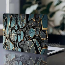 2pc Broken Texture Pattern Laptop Art Decal Case Universal Laptop Skin Sticker picture