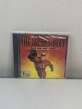 The Incredibles PC CD-ROM Print Studio Disney Pixar Windows 98/Me/XP New Sealed picture